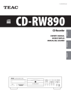 Teac CD-RW-890-Owners-Manual 